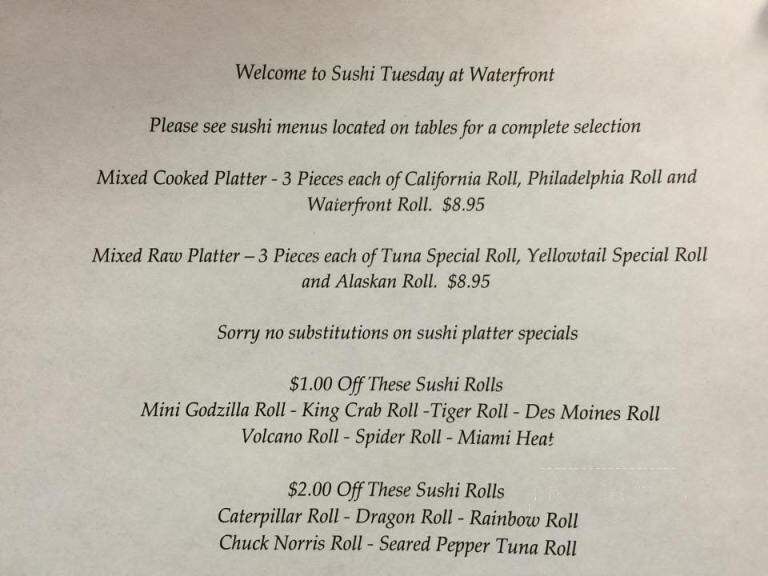 Waterfront Seafood Market - West Des Moines, IA menu_pic