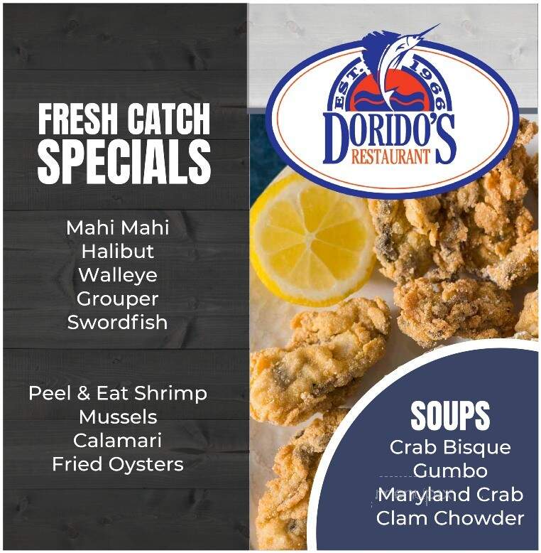 Dorido's Restaurant - Pittsburgh, PA menu_pic