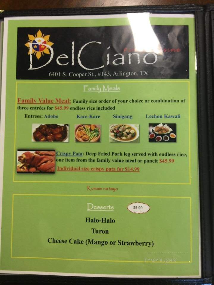 DelCiano Pinoy Cuisine - Arlington, TX