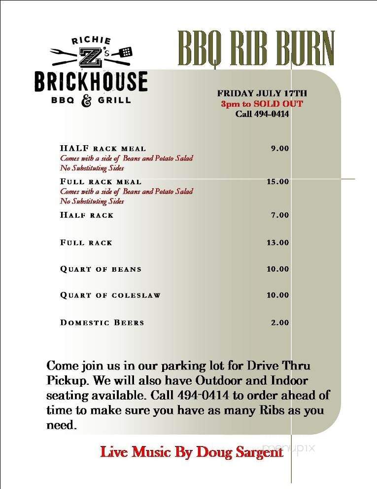 Richie Z's Brickhouse BBQ & Grill - Pierre, SD