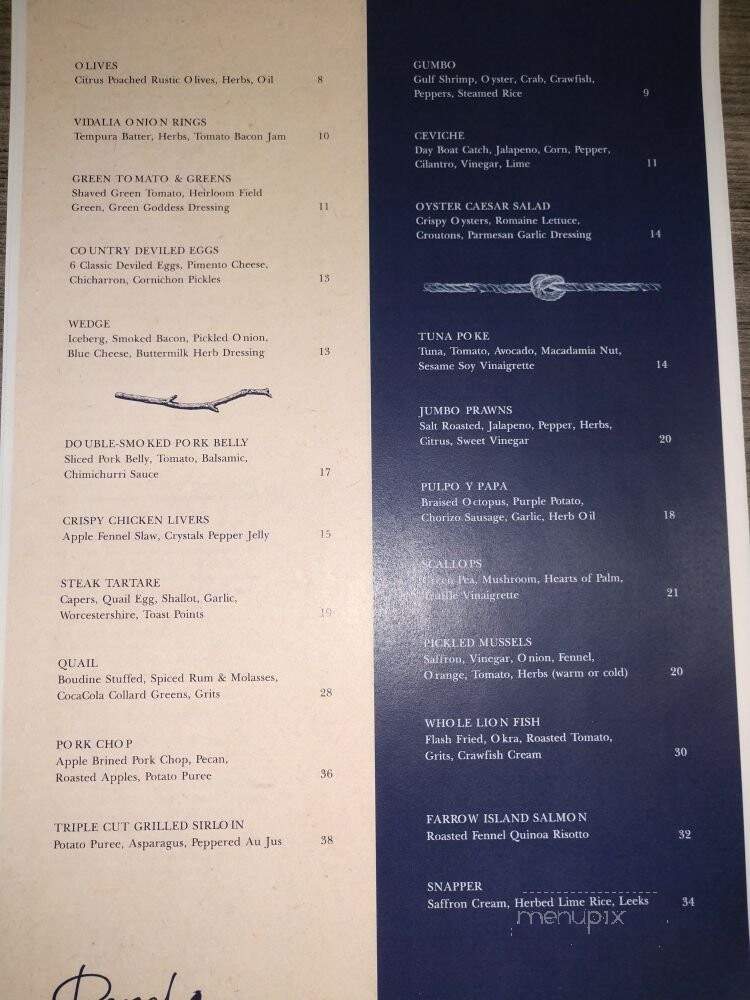 Perch - Gulf Shores, AL menu_pic
