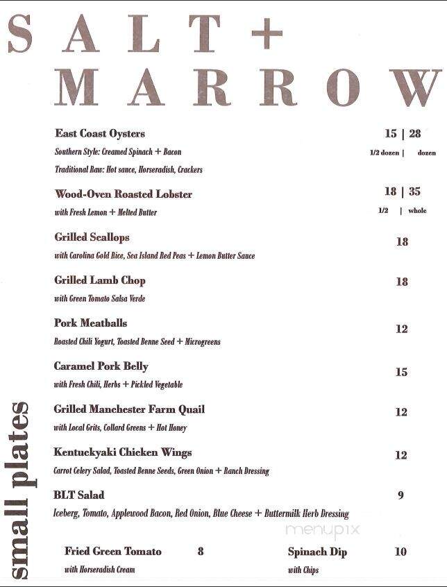 Salt Marrow Kitchen - North Augusta, SC menu_pic