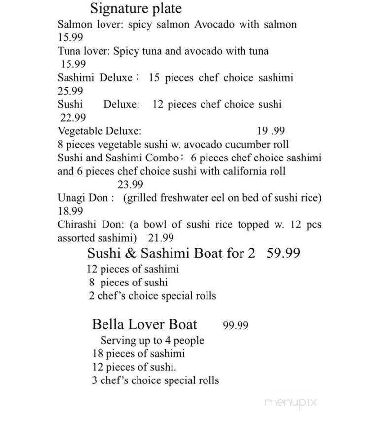 Bella & Yang - Yucaipa, CA menu_pic