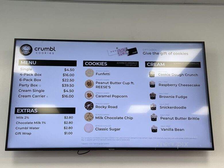 Crumbl Cookies - La Habra, CA menu_pic