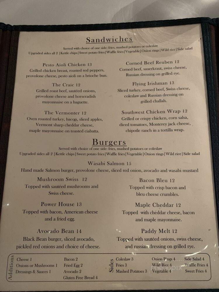 Power's Irish Pub - Clifton Park, NY menu_pic