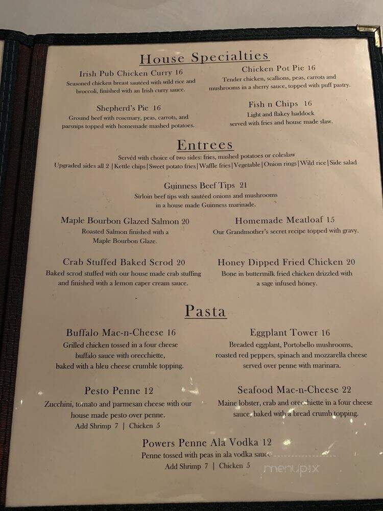 Power's Irish Pub - Clifton Park, NY menu_pic