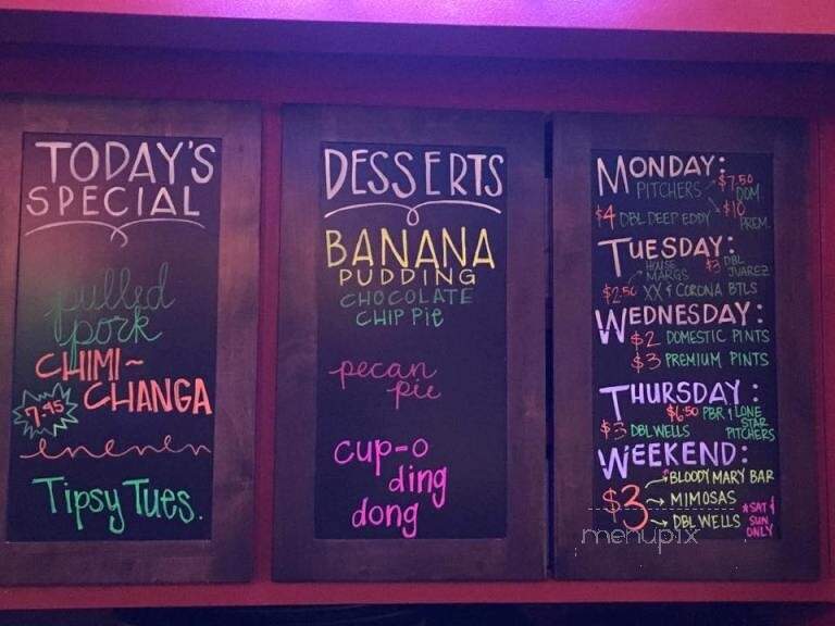 Rooster's Roadhouse - Denton, TX menu_pic
