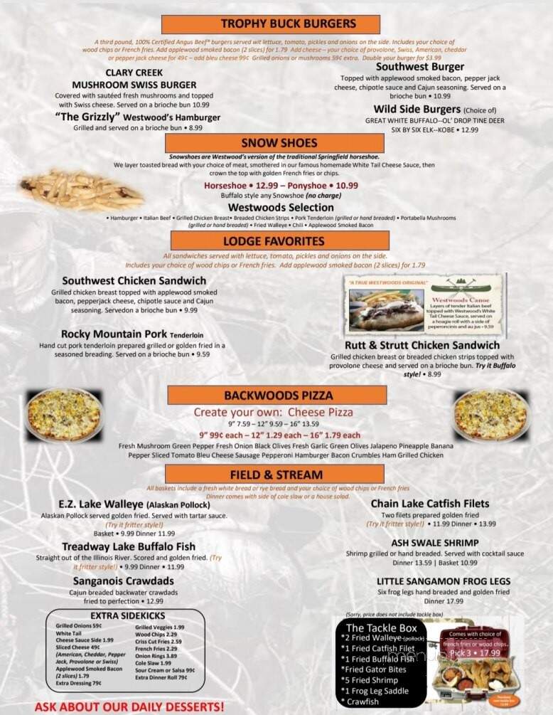 Westwoods Lodge Pub & Grill - Springfield, IL menu_pic