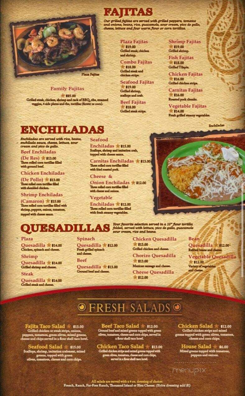 Plaza Morena Restaurant - Albert Lea, MN menu_pic