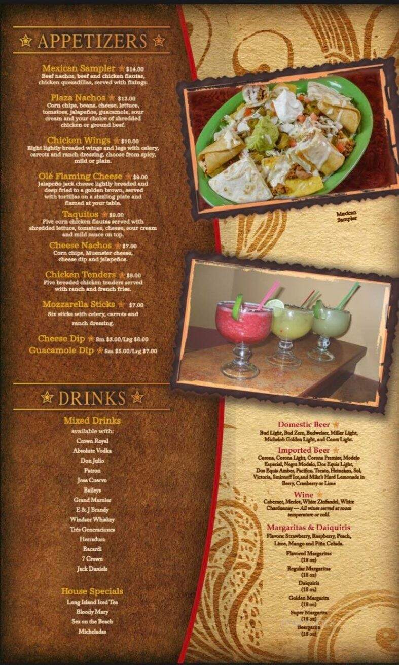 Plaza Morena Restaurant - Albert Lea, MN menu_pic