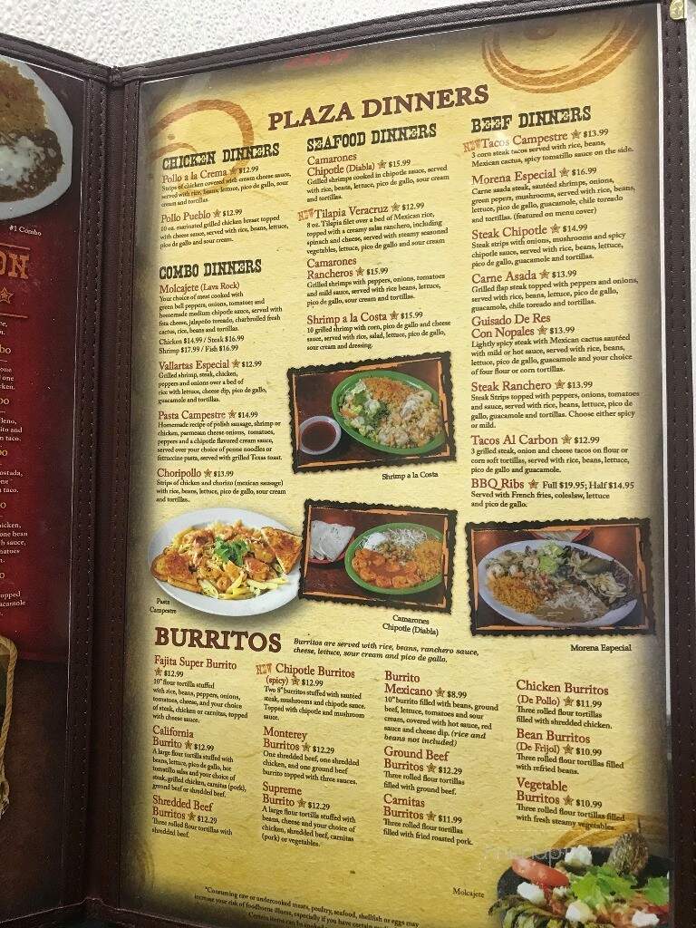 Plaza Morena Restaurant - Albert Lea, MN menu_pic