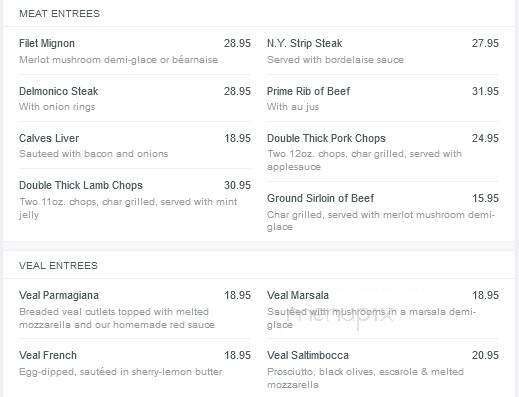 Charlie Brown's Restaurant - Rochester, NY menu_pic