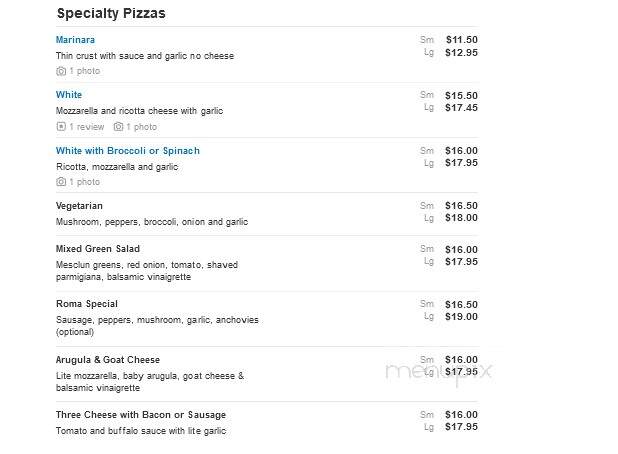 Roma Restaurant - Tuckahoe, NY menu_pic
