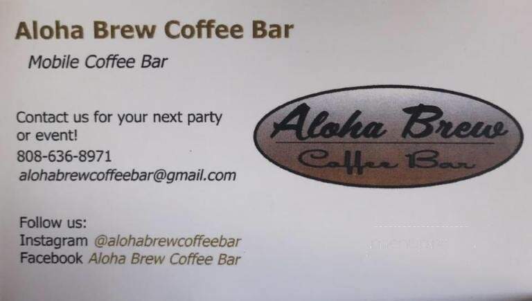 Aloha Brew Coffee Bar - Ewa Beach, HI menu_pic