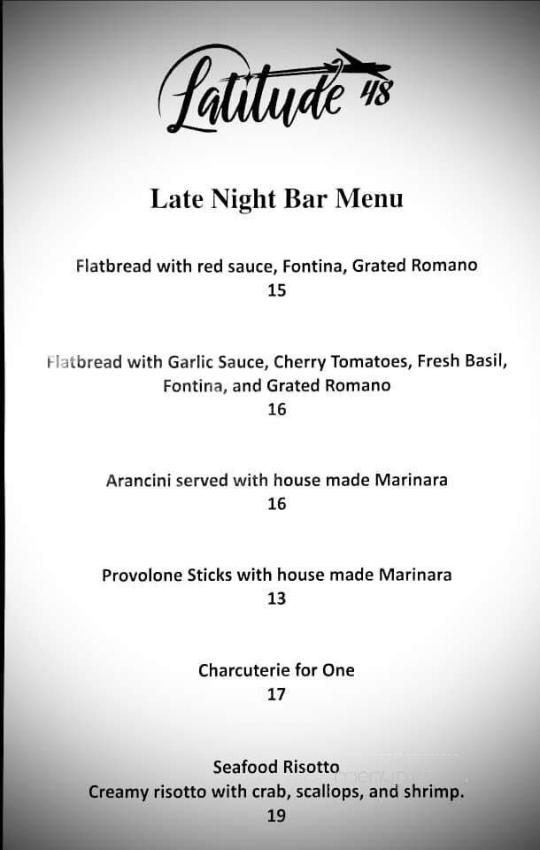 Latitude 48 - Finleyville, PA menu_pic