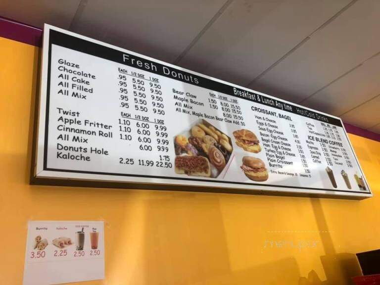 Carroll 168 Donuts - Carrollton, GA menu_pic