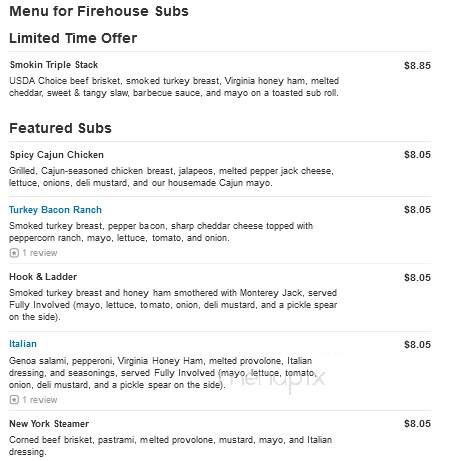 Firehouse Subs - Ammon, ID menu_pic