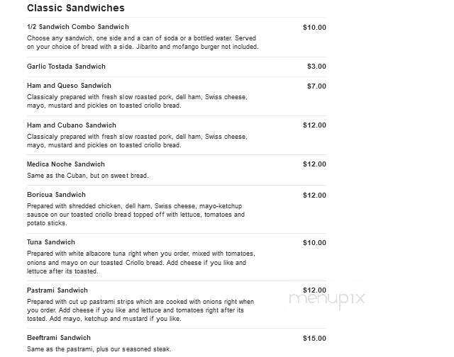 Caribe Blue Restaurant - Kansas City, KS menu_pic