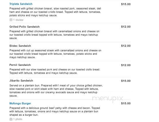 Caribe Blue Restaurant - Kansas City, KS menu_pic