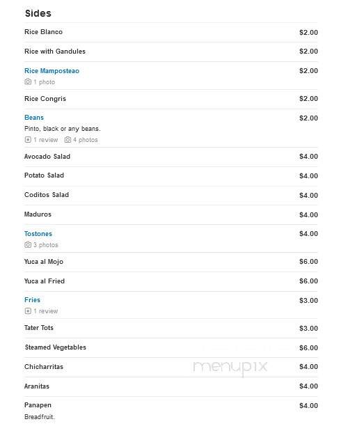 Caribe Blue Restaurant - Kansas City, KS menu_pic