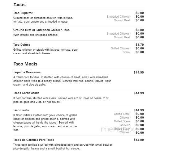 Fiesta Grande Mexican Restaurant - Tell City, IN menu_pic