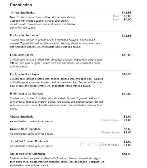 Fiesta Grande Mexican Restaurant - Tell City, IN menu_pic
