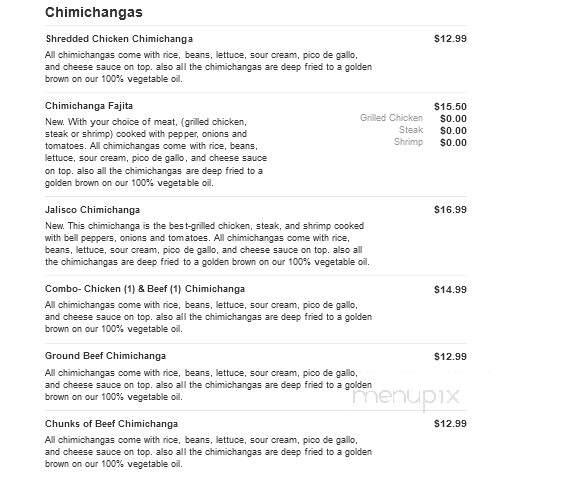 Fiesta Grande Mexican Restaurant - Tell City, IN menu_pic