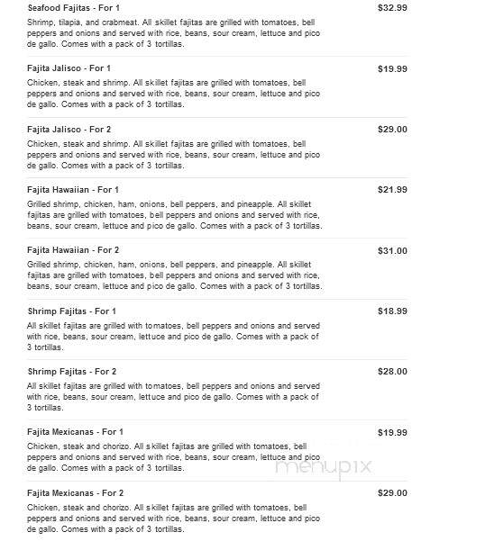Fiesta Grande Mexican Restaurant - Tell City, IN menu_pic