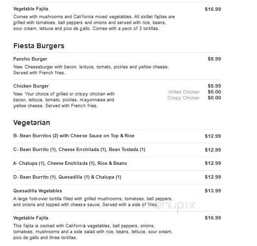 Fiesta Grande Mexican Restaurant - Tell City, IN menu_pic