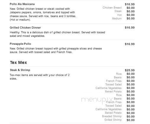 Fiesta Grande Mexican Restaurant - Tell City, IN menu_pic