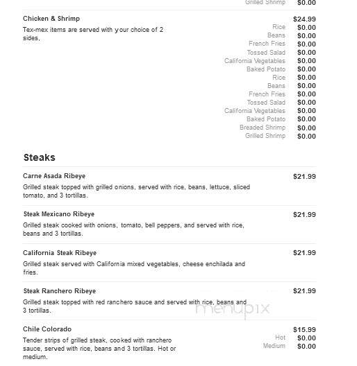 Fiesta Grande Mexican Restaurant - Tell City, IN menu_pic
