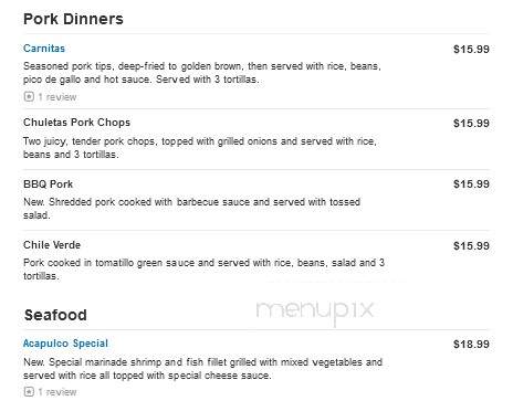Fiesta Grande Mexican Restaurant - Tell City, IN menu_pic