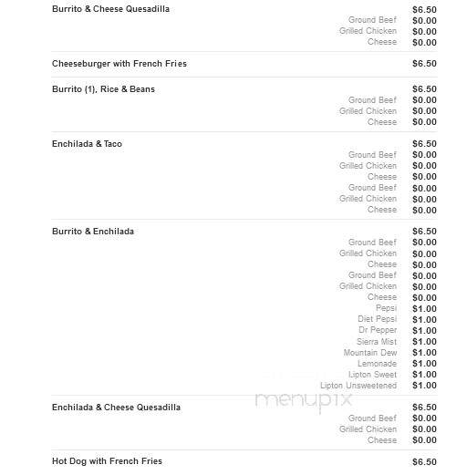 Fiesta Grande Mexican Restaurant - Tell City, IN menu_pic
