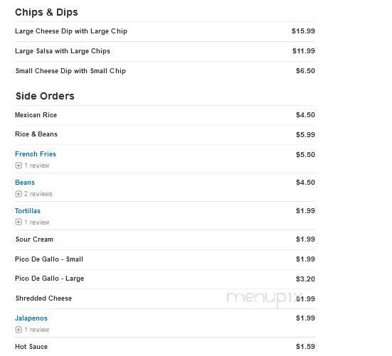 Fiesta Grande Mexican Restaurant - Tell City, IN menu_pic