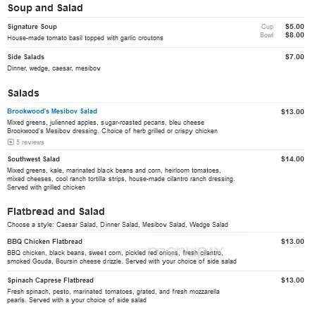 The Cafe At Brookwood - Brookshire, TX menu_pic