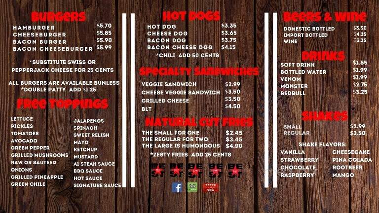 ONE & ONLY BURGERS & FRIES - MCKINNEY, TX menu_pic