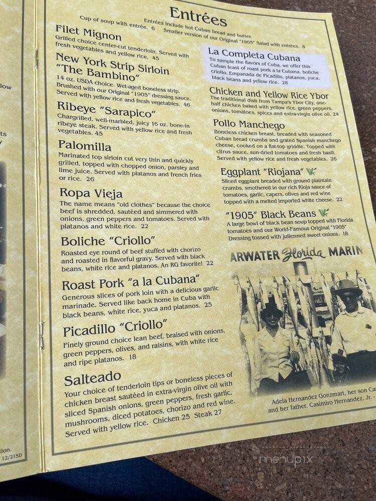 Columbia Restaurant - Kissimmee, FL menu_pic
