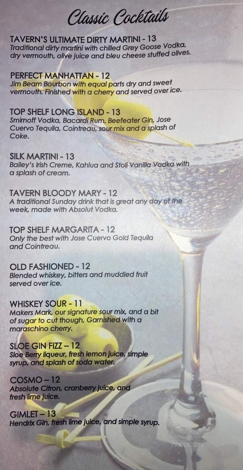 Stone Ridge Tavern - Asheville, NC menu_pic