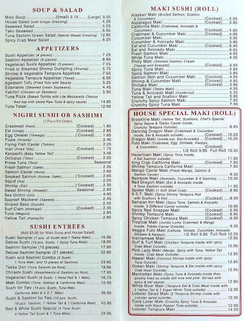 Sampan Inn - Havertown, PA menu_pic