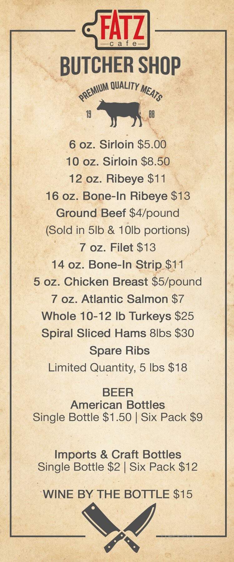 FATZ Cafe - Greenwood, SC menu_pic