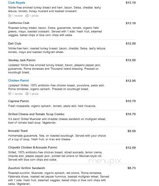 Jason's Deli - Franklin, TN menu_pic