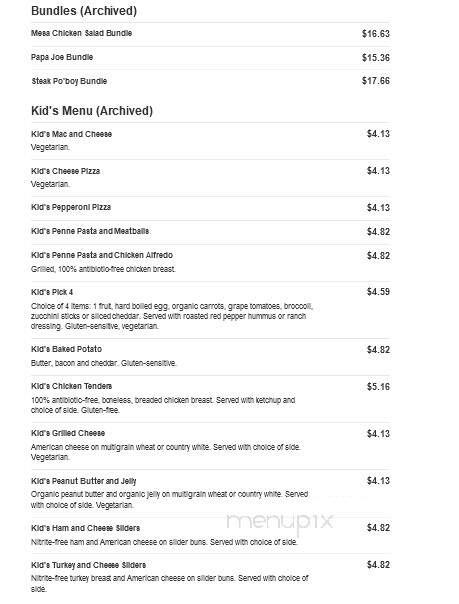 Jason's Deli - Franklin, TN menu_pic