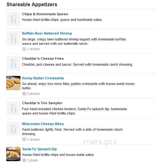 Cheddar's Scratch Kitchen - Brentwood, TN menu_pic
