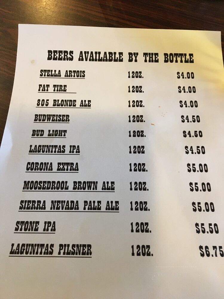 Badwater Saloon - Death Valley, CA menu_pic