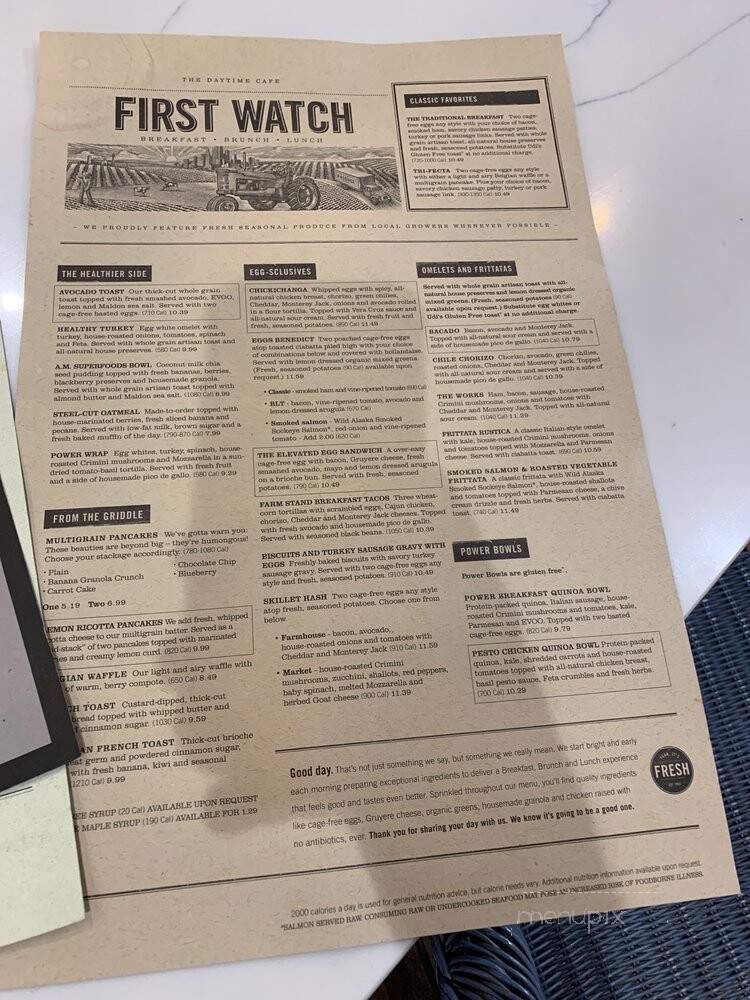First Watch - Vero Beach, FL menu_pic