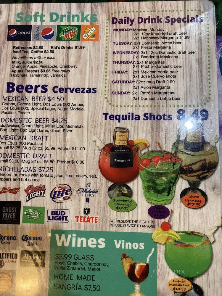 Margaritas Mexican Restaurant & Cantina - Murfreesboro, TN menu_pic