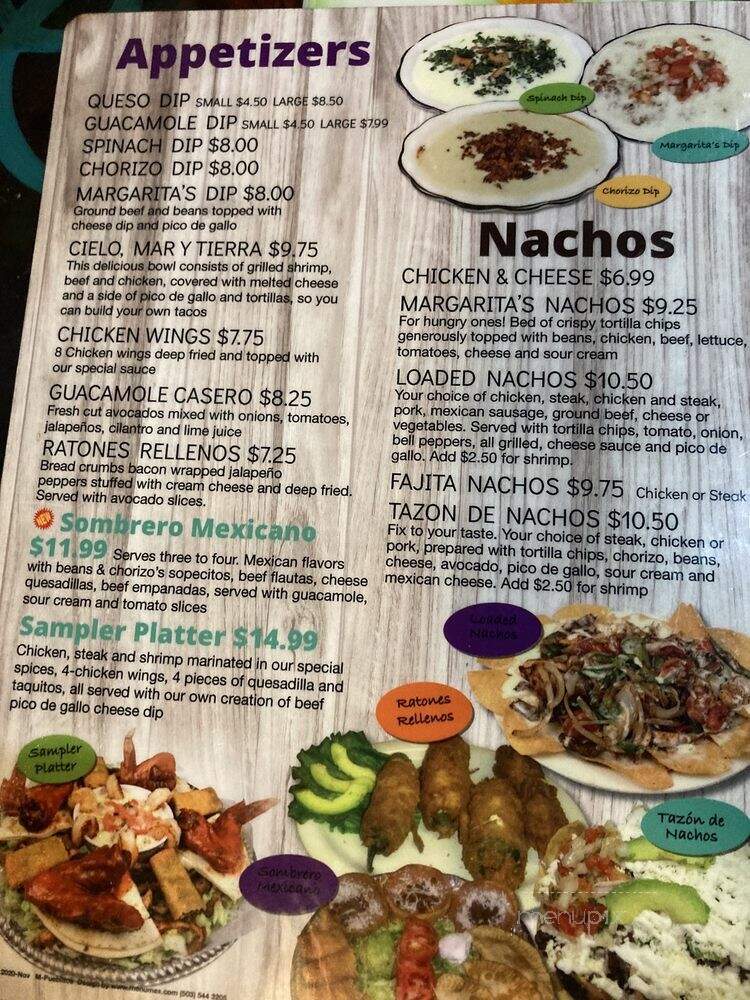 Margaritas Mexican Restaurant & Cantina - Murfreesboro, TN menu_pic