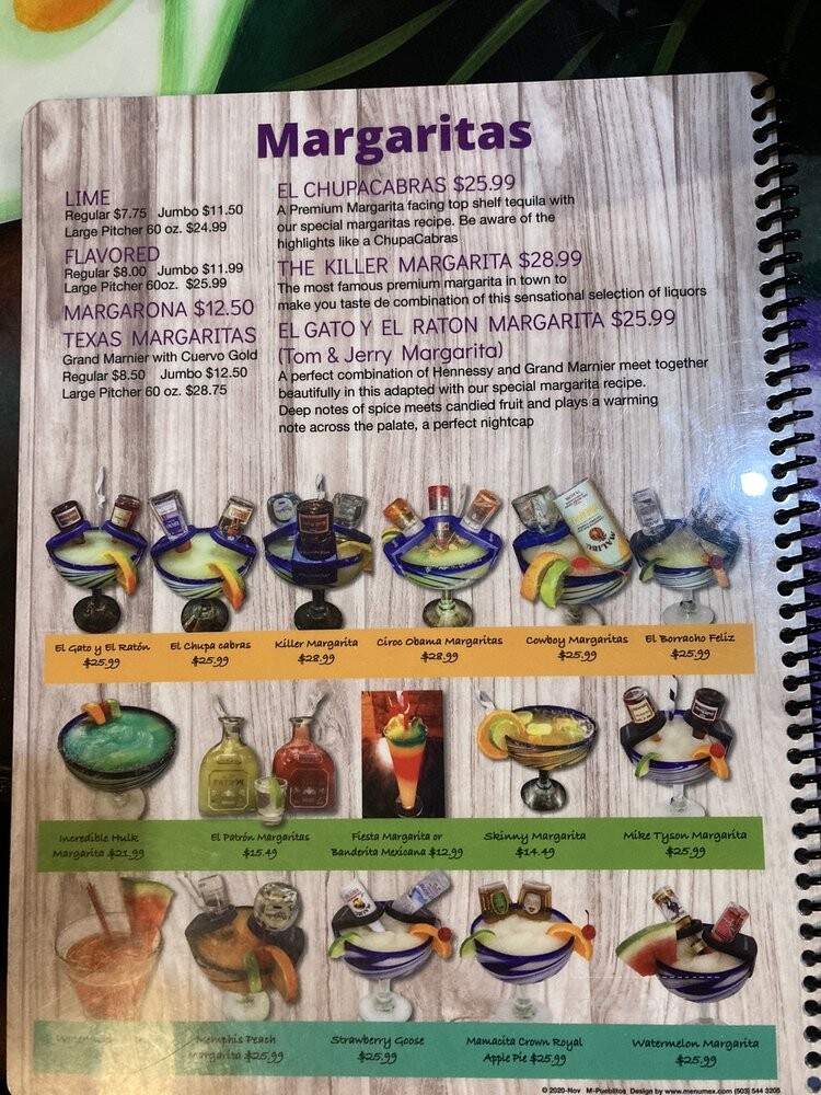 Margaritas Mexican Restaurant & Cantina - Murfreesboro, TN menu_pic