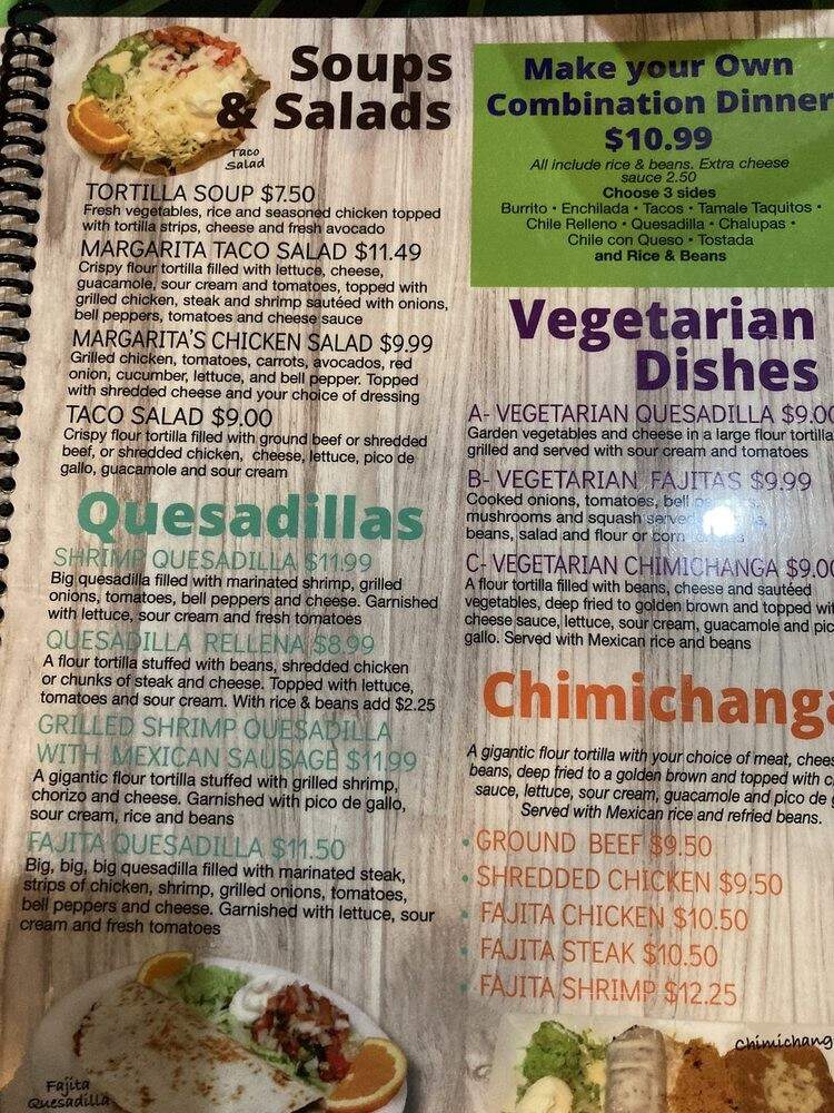 Margaritas Mexican Restaurant & Cantina - Murfreesboro, TN menu_pic