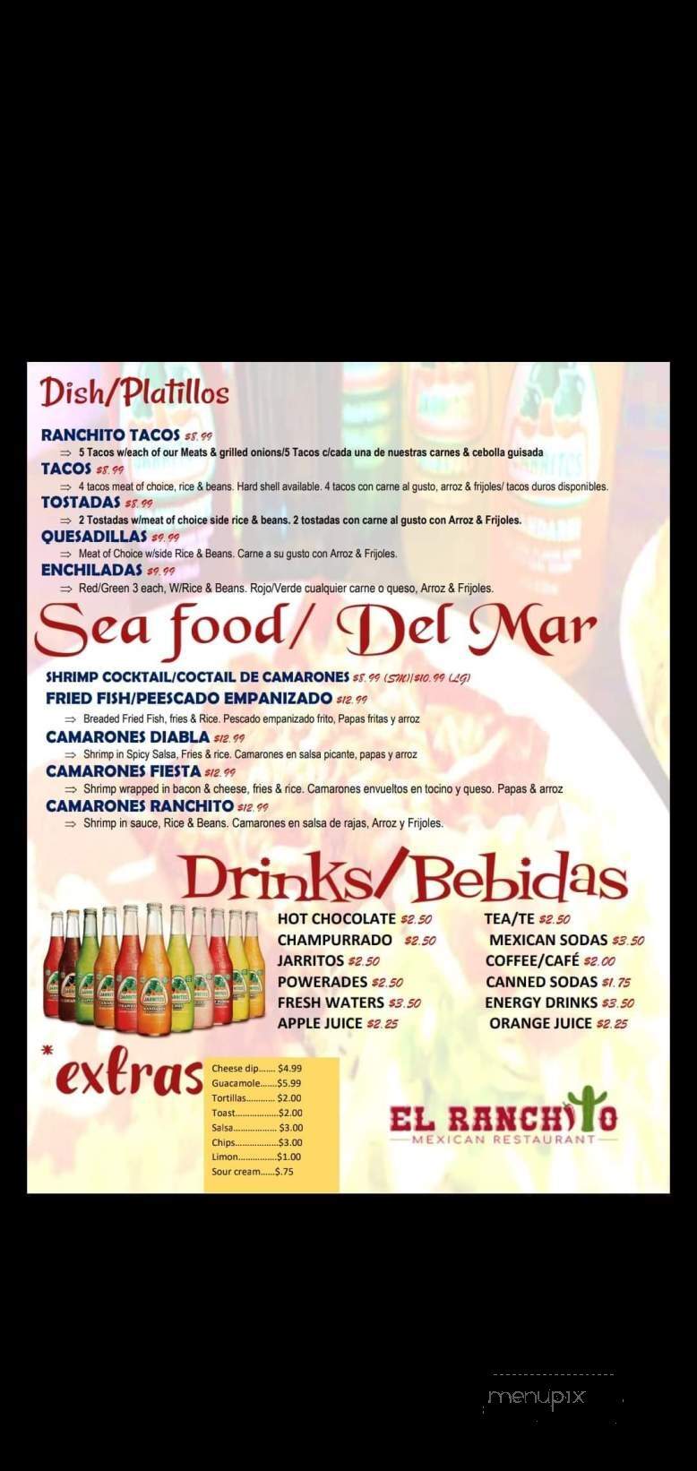 El Ranchito Mexican Restaurant - Liberal, KS menu_pic